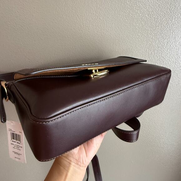 Coach Etta Small Flap Shoulder Bag CCV63 smooth leather/Im/Espresso - Picture 5 of 11